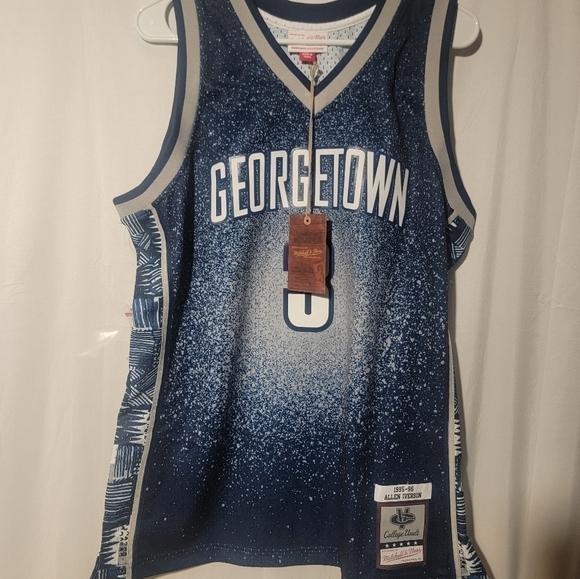 Mitchell & Ness 1995-96 Georgetown Hoyas Allen Iverson Swingman Jersey Men Large - Picture 1 of 6